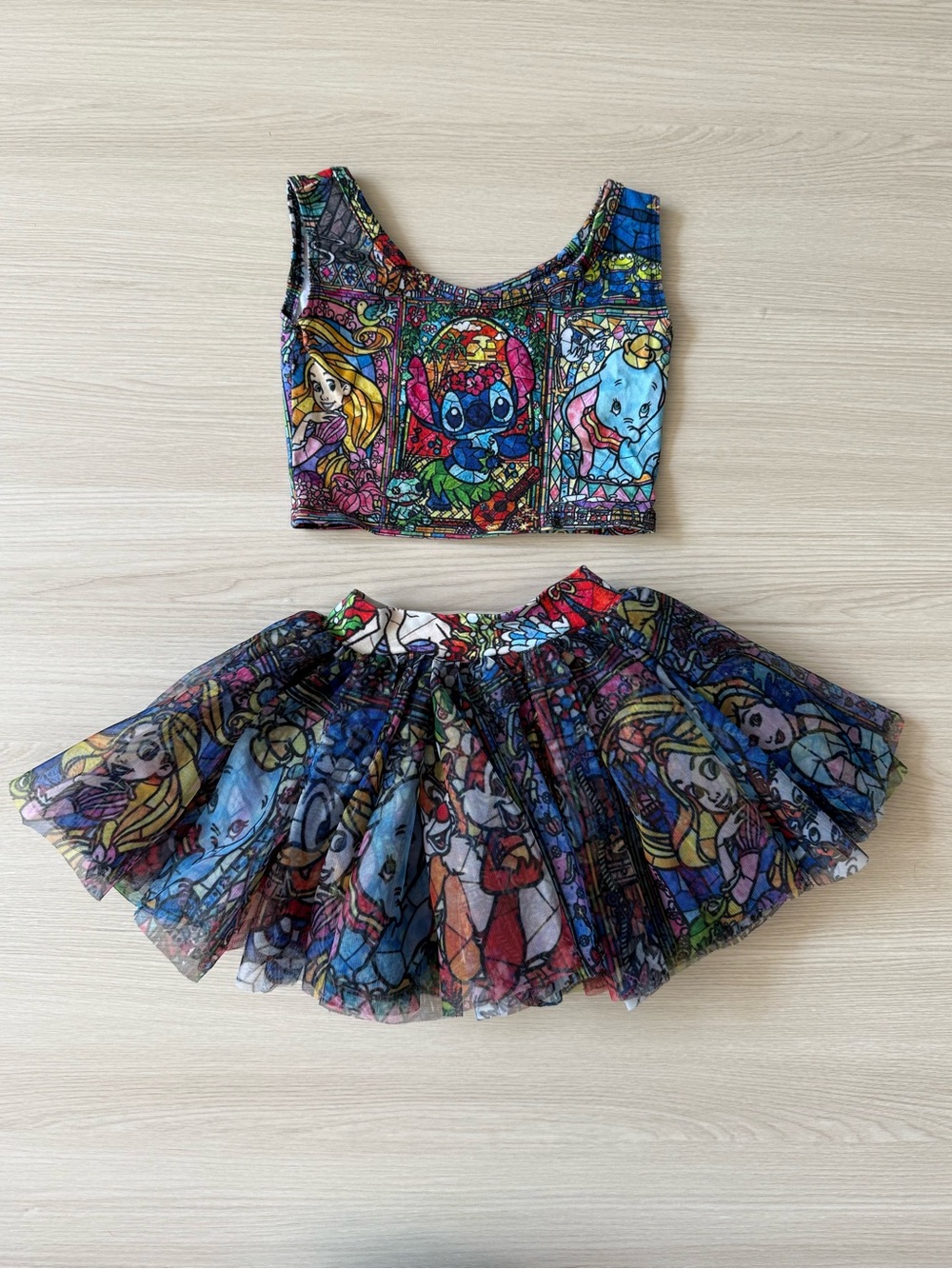 Wild Rich Kids Stained Glass Disney Tutu Set – Size 3/4